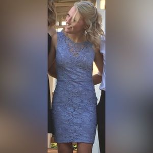 Jodi Kristopher blue lace dress